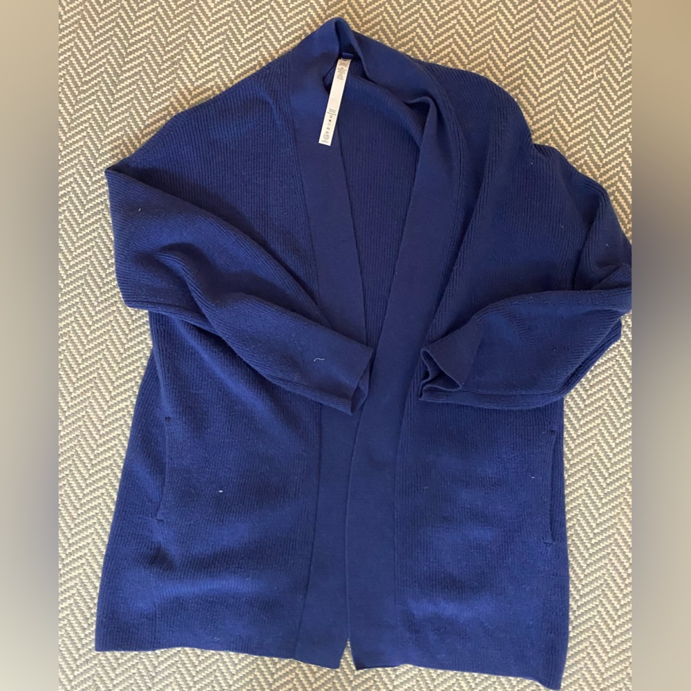 Lulu Lemon Blue Sweater Wrap